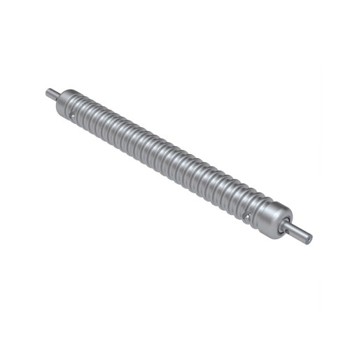 Roller - grooved machined aluminum