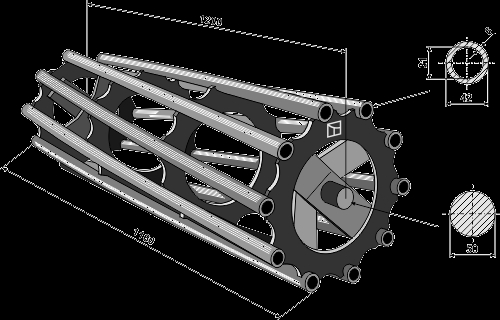 Tubular packer roller 1200