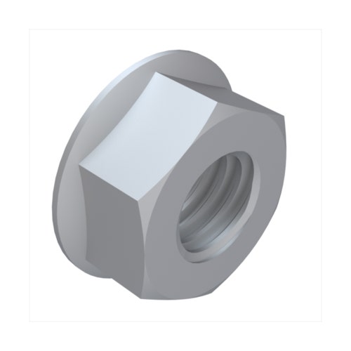 Hex nut - flanged 6-1.0mm