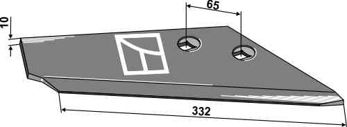 Replacement wings for stubble shares, right fitting for Regent 871.12.14-1
