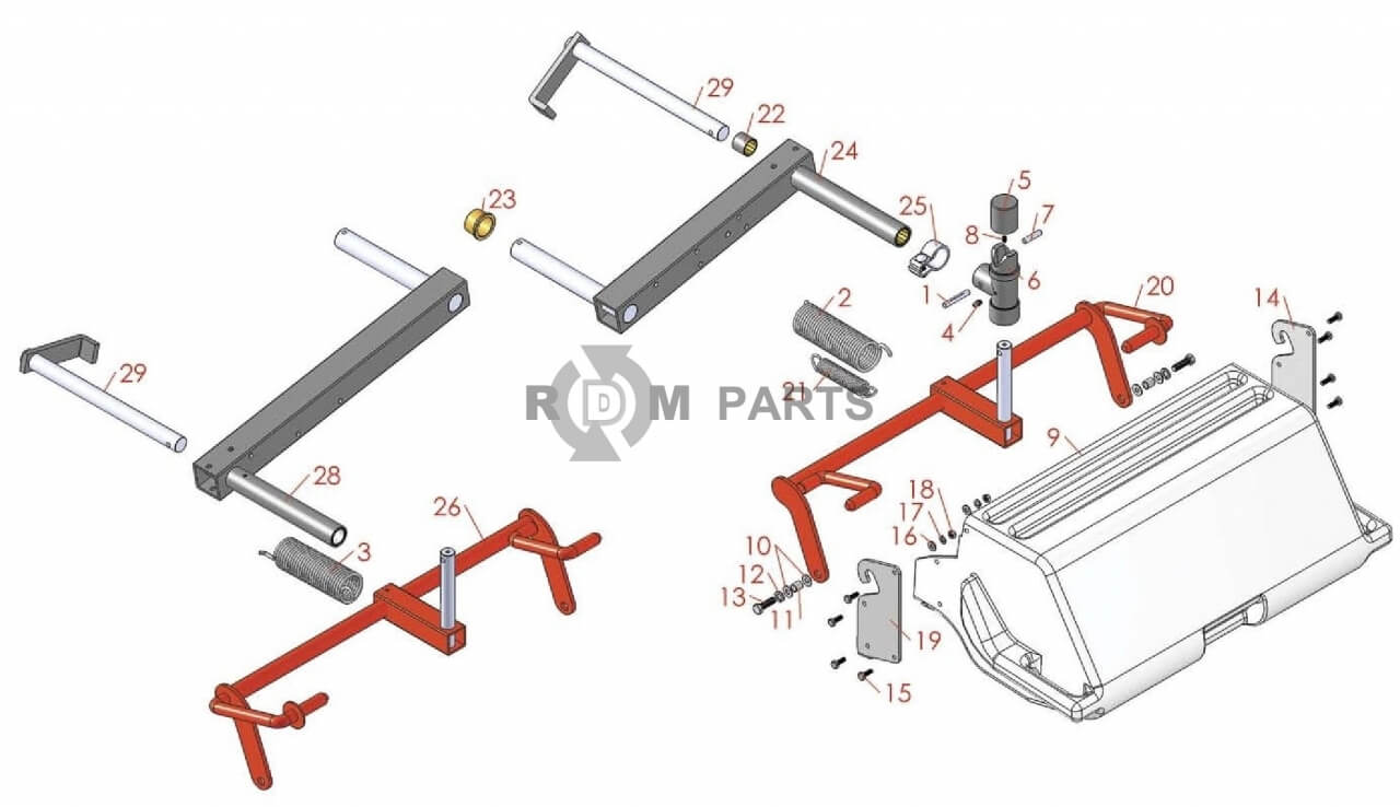 Replacement parts for Jacobsen LF-100, LF-123 & LF128 Grass Basket & Frames