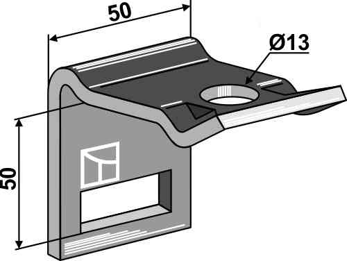 Houder voor tand 32 x 10