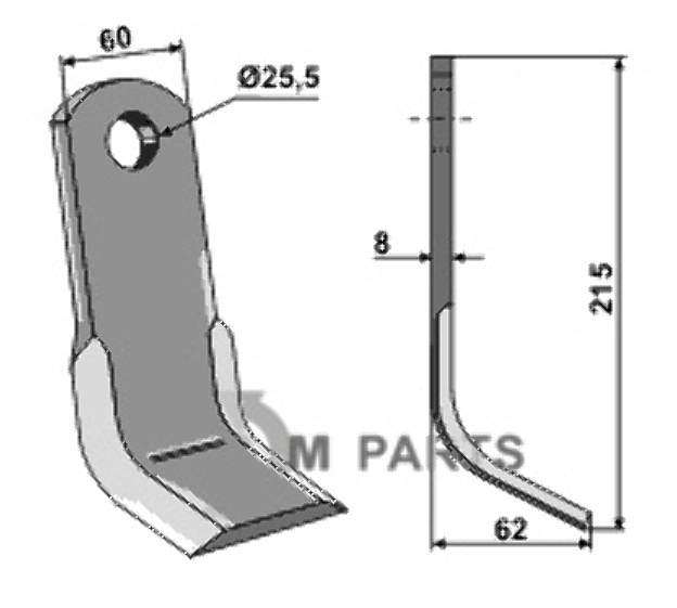 RDM Parts Y-blade fitting for Desvoys 433