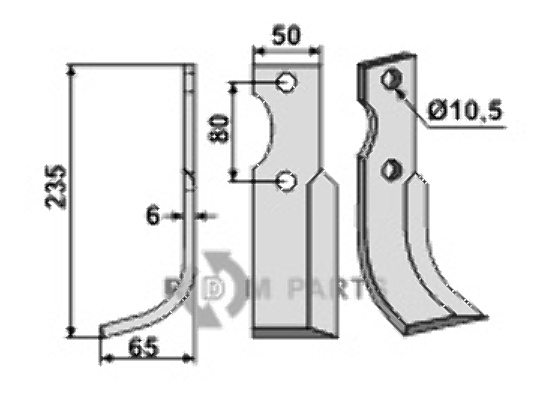 Blade, left model fitting for FM-Matras R4 L300