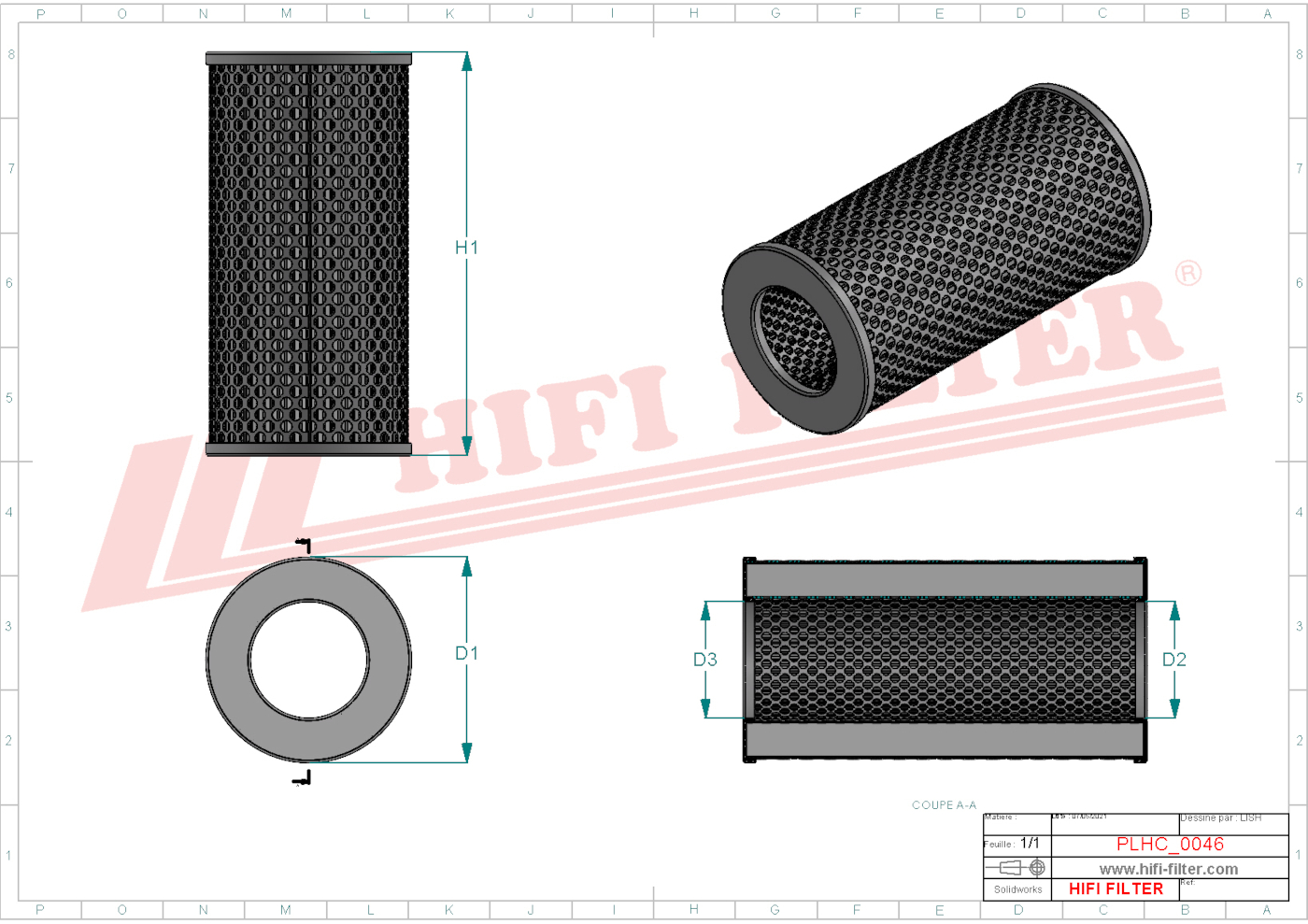 Hydraulic filter passend voor sotras sh 8376