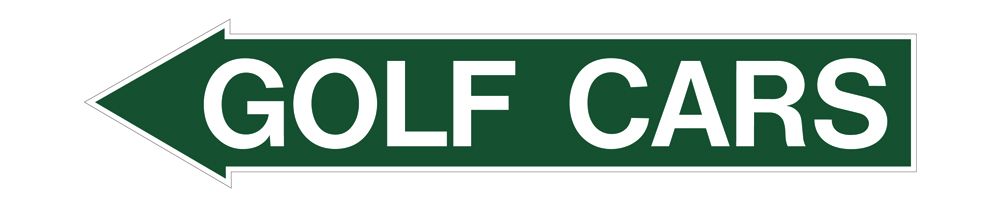 Decal - left golf cars green/white