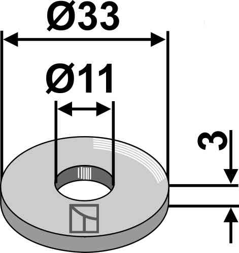 Washer Ø33x3xØ11