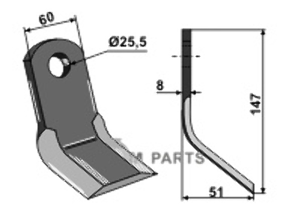 RDM Parts Y-blade fitting for Orsi 23043