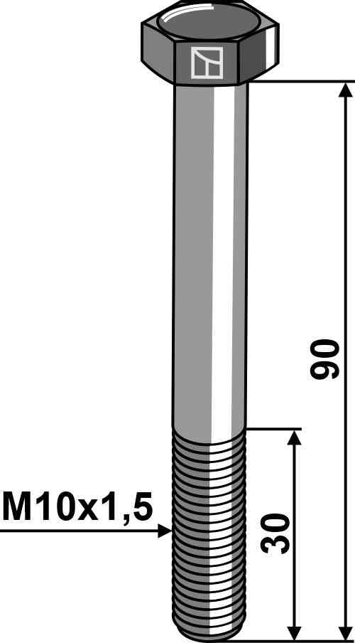 Hexagon bolt M10 without nut