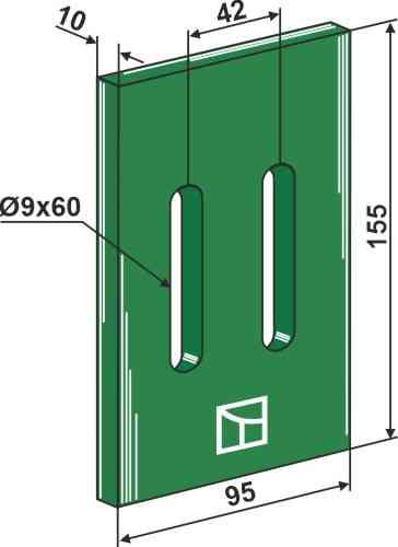 Greenflex kunststof afstrijker voor pakkerrol 53-m202l