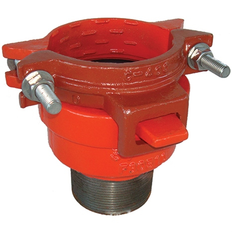 Leemco male adapter - 4 bell x 3 mpt restrained