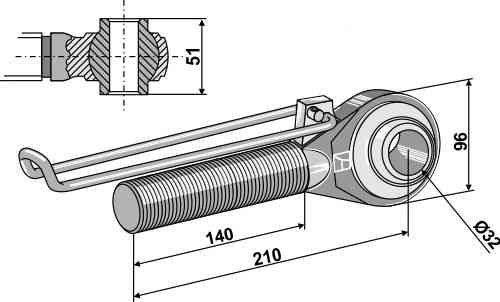 Tie-rod M42x3 - 140 Tie-rod M42x3 - 140