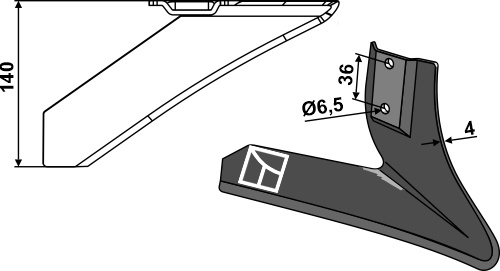 Haaks mes - links passend voor Maschio / Gaspardo G23430040R