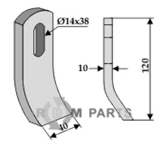 RDM Parts Flail fitting for Epoke 408-685