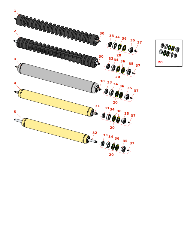 Toro Reelmaster 3550 D Rollers