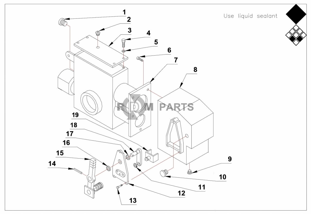 Replacement parts for VD7117 Transmissiehuis