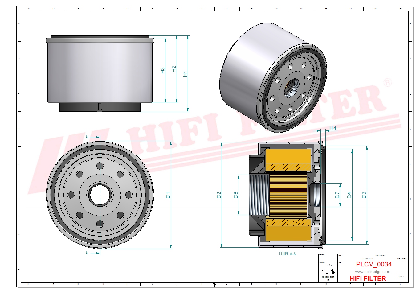 Fuel water separator filter passend voor onan 149-2565