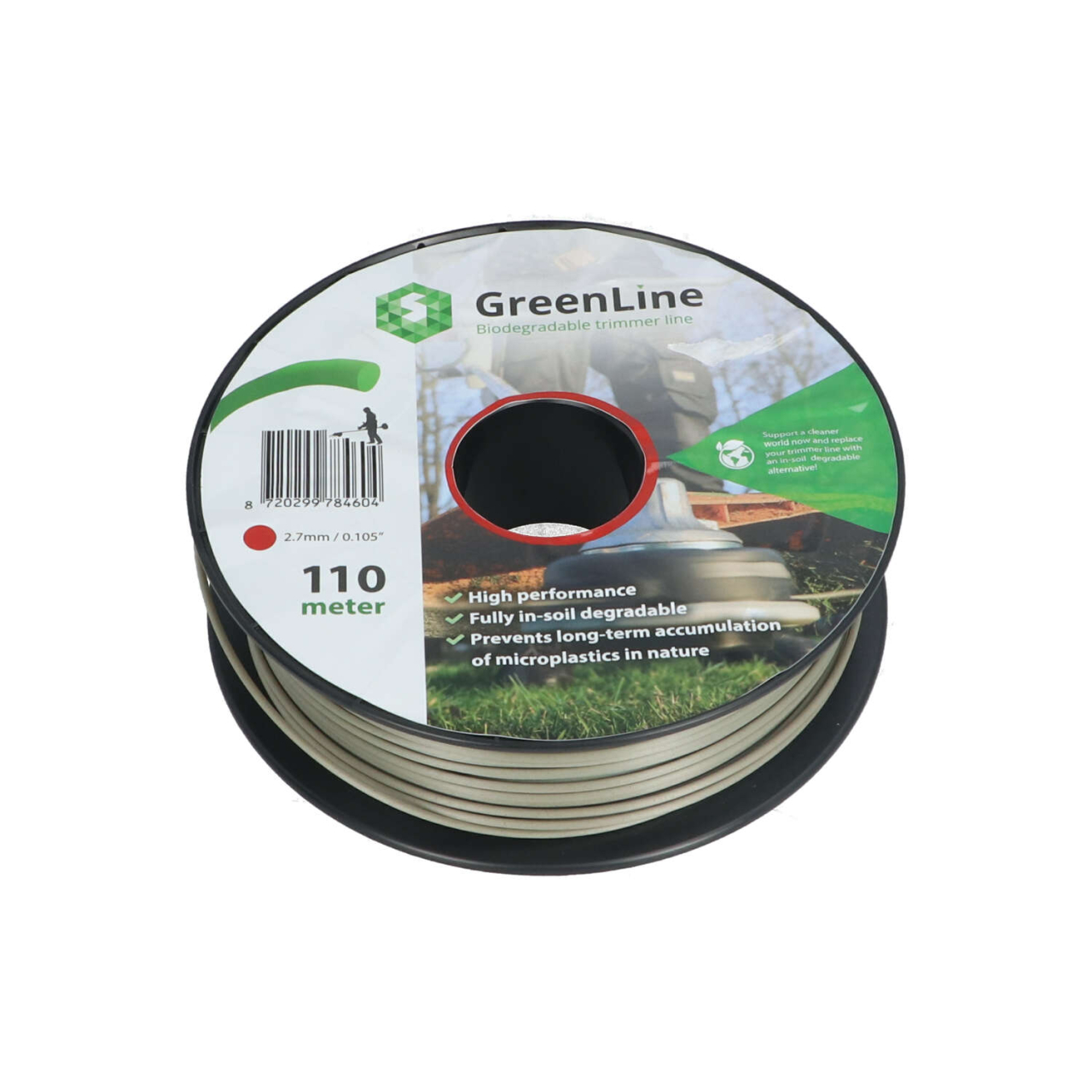 GreenLine Trimmerdraad rond 2.7mm / 110m  100% biologisch afbreekbaar