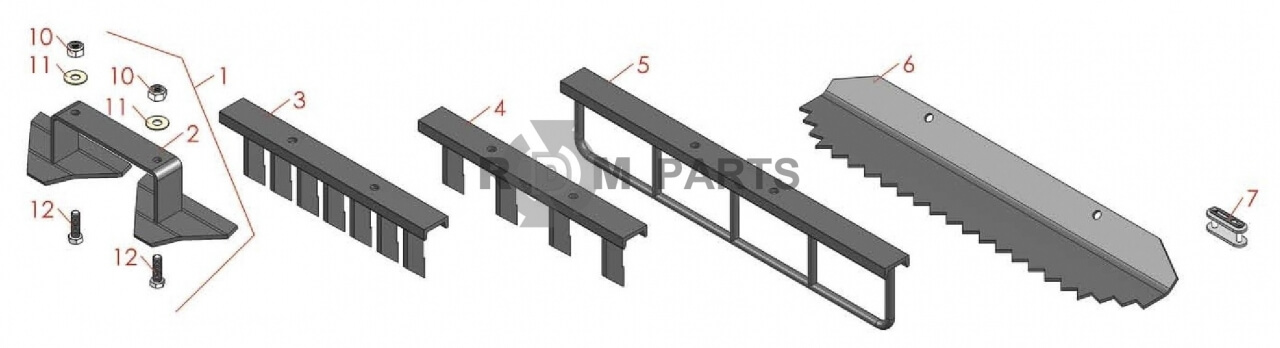 Replacement parts for John Deere 1200 & 1200A Bunker Rake Attachments