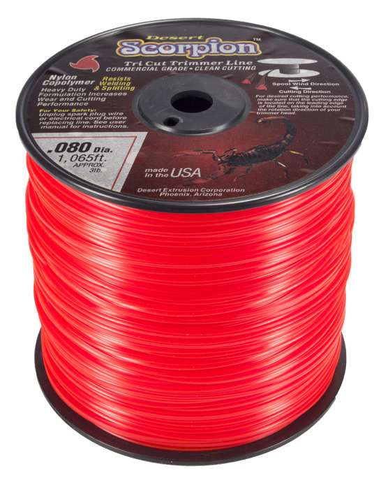Trimmer line scorpion™ shaped red spool .080" / 2.0mm