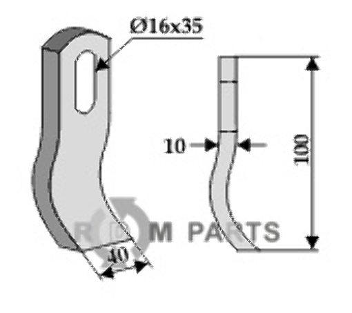 RDM Parts Flail fitting for Gilbers 901068