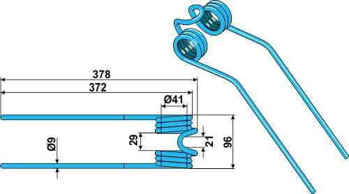 Snelhooier tand passend voor Deutz-Fahr 06580456