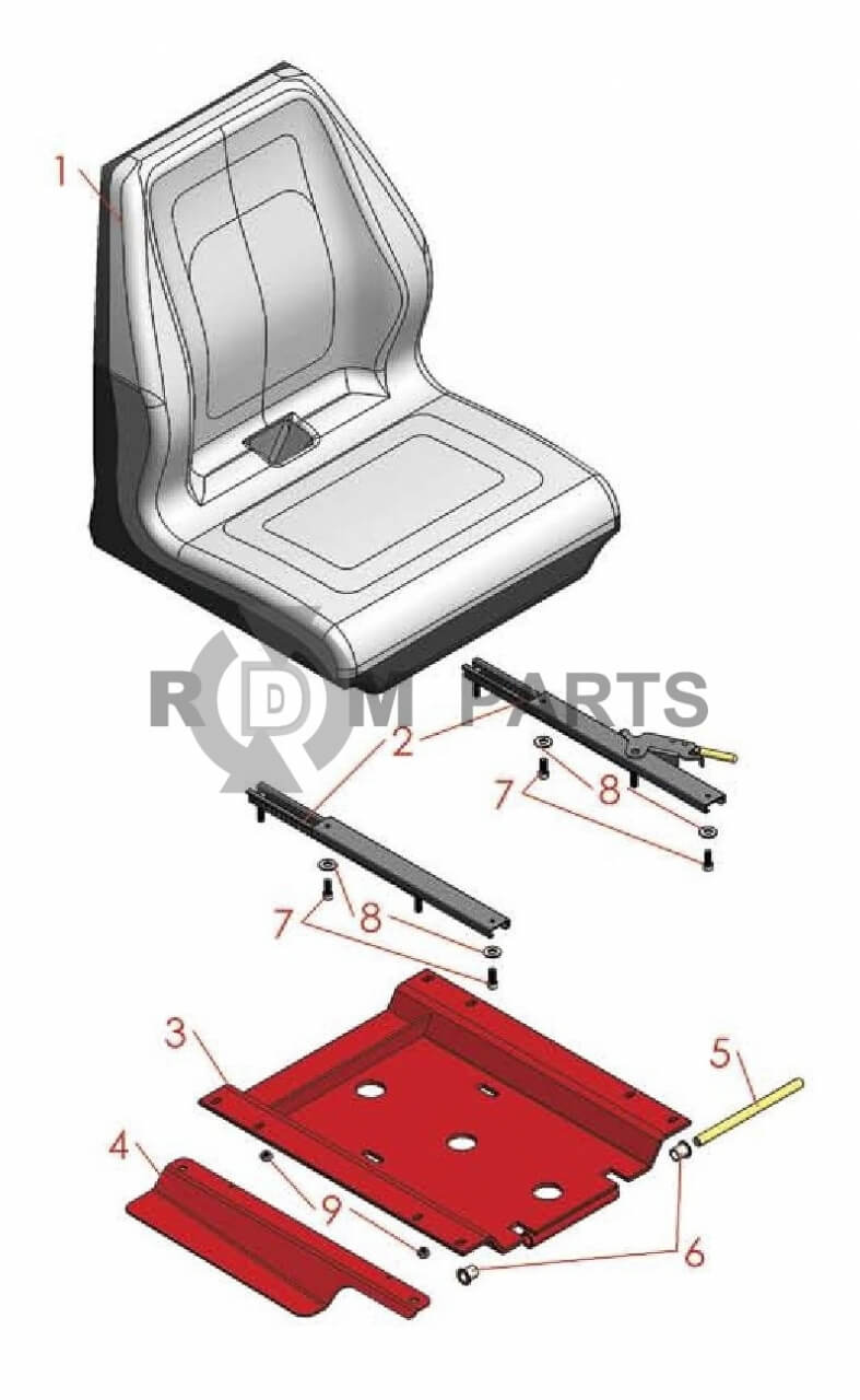 Replacement parts for Toro 3050 Seat