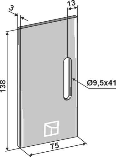 Abstreiferblech für packerwalzen 51-l109