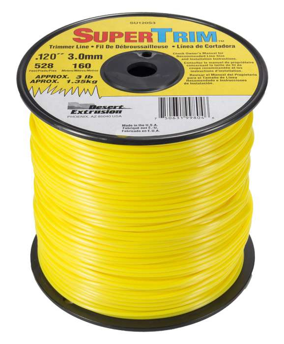 Trimmer line supertrim™ round yellow .120" / 3.0mm