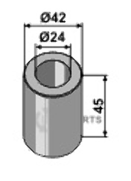 Bøsning Ø42x45 63-sau-124