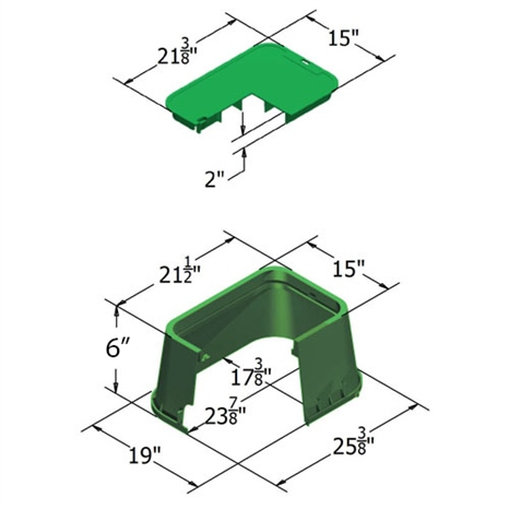 Carson valve box w/lid 1220 - green icv
