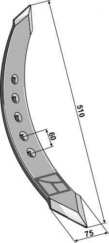 Twisted stubble point "typ MF" right model