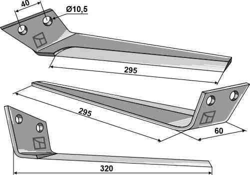 Top blade - left model fitting for Kleine S2-161-06-00-50