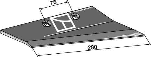 Replacement wings for stubble shares, right fitting for Regent 871.02.12.1