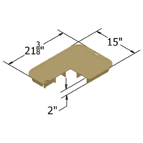 Carson t-cover lid only - 1220 tan icv