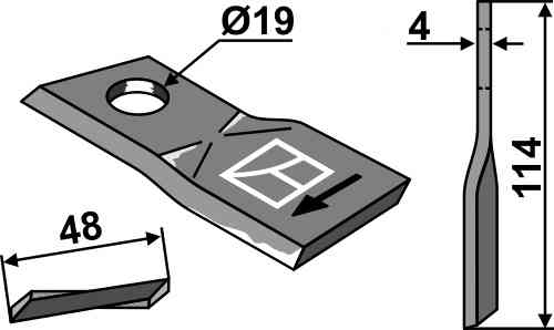 Rotorklinge geeignet für Kverneland KM1380-0062 / 1380-0015