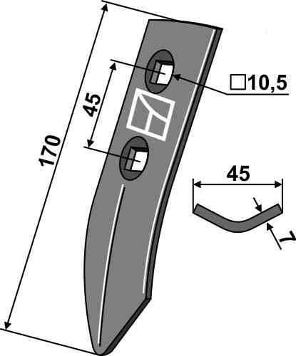 Schar geeignet für Kverneland AC430800
