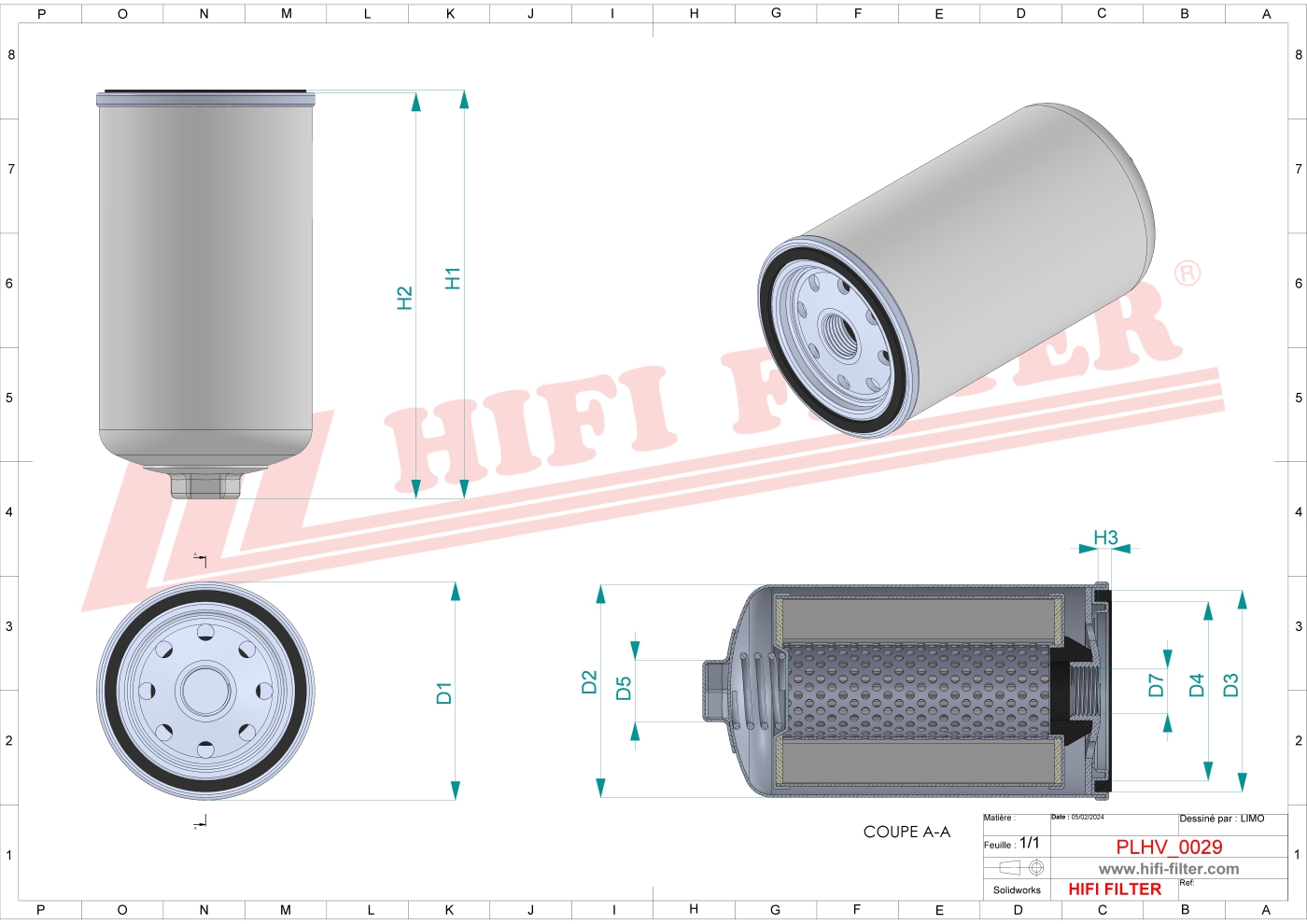 Hydraulic filter passend voor granit 1201405452