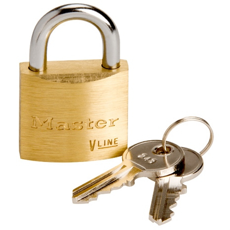 Brass lock - 1-1/8" - keyed alike