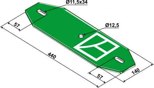 Bladveer - 440 passend voor Kverneland 057066