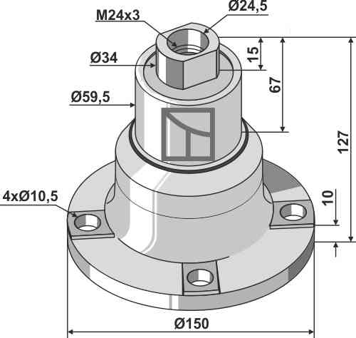 Bearing fitting for Amazone 979539