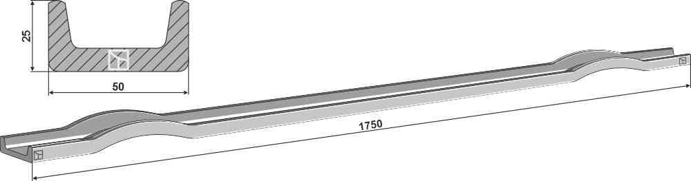 Scraper floor rail