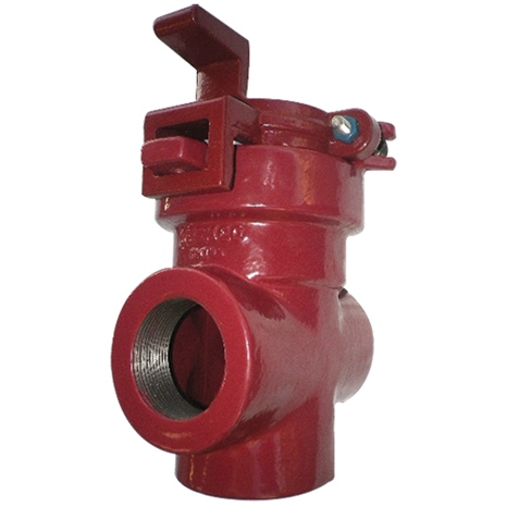 Leemco tapped cap - 2.5 x 1.25 f-acme restrained
