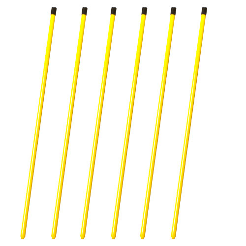 Fiberglass handles - 60" yellow set/6 Fiberglass handles - 60" yellow set/6
