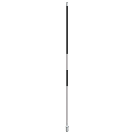 Flagsticks with bottom and center stripes 1/2" x 7' - set/9 black with white