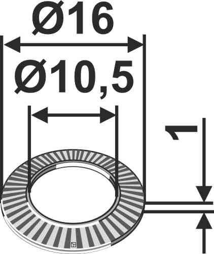 Blocking washer fitting for Köckerling 902629 Blocking washer fitting for Köckerling 902629