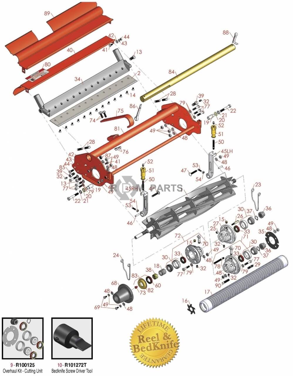 Replacement parts for Jacobsen LF-100, LF-123 & LF128 Reel & Bedknife Replacement parts for Jacobsen LF-100, LF-123 & LF128 Reel & Bedknife