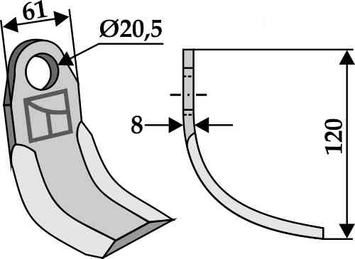 RDM Parts Arched blade