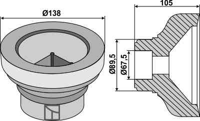 Flange extern Ø138