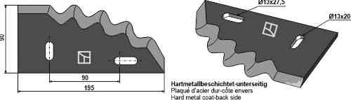 Food mixer knives, left fitting for Himel 3001581
